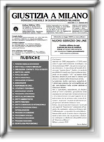 Estratto rivista Giustizia a Milano Clicca qui per visionare il numero